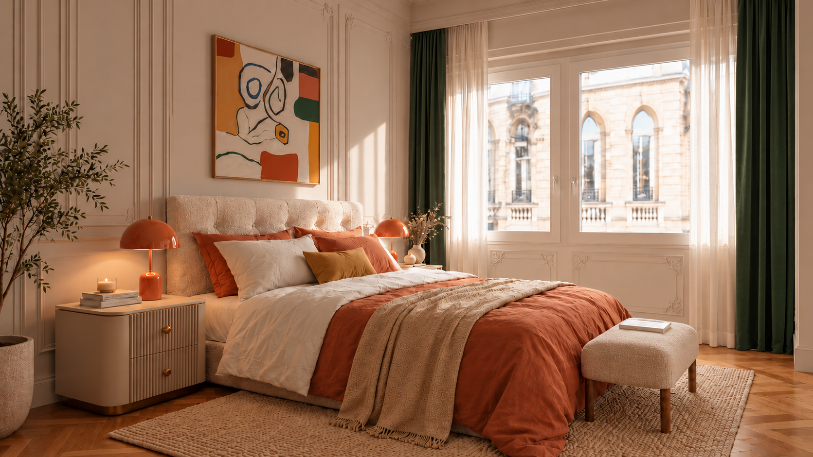 Render della camera da letto A14